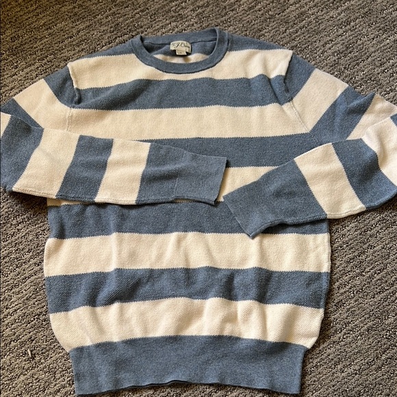 Jcrew Blue and White Crewneck Sweater - Picture 1 of 2